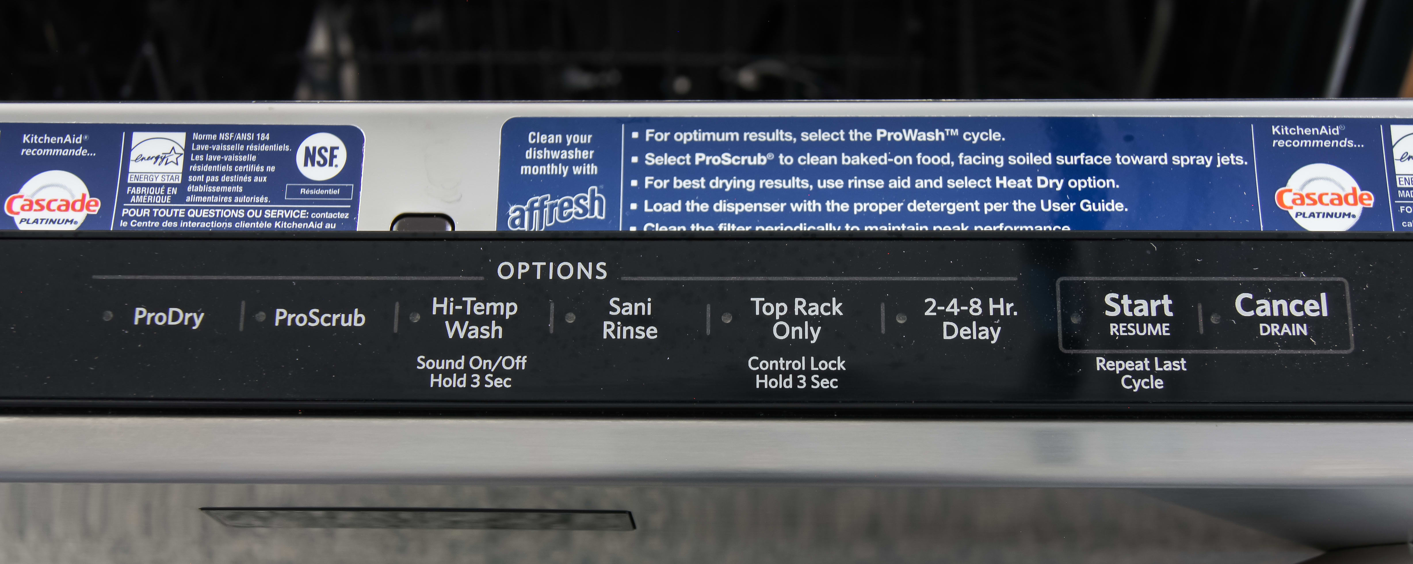 Kitchenaid Architect Series Ii Kdtm354dss Dishwasher Review Kitchenaid Kdtm354dss Control Panel Options