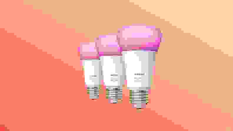 phillips smart bulbs on orange background