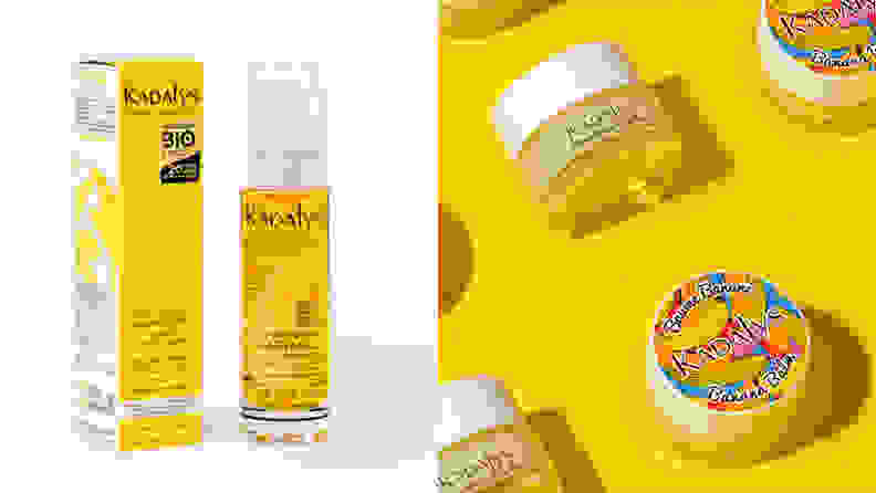 The Radiance Precious Oil and Banana Lip Balm from Kadalys.