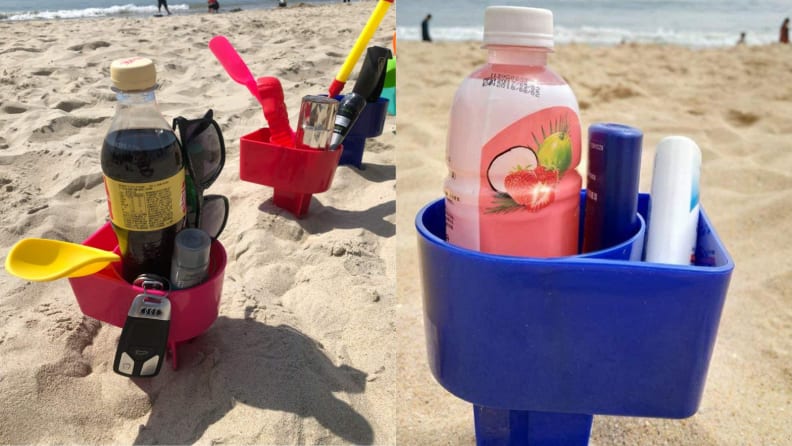 Masako 5 Stück Strand Getränkehalter, Beach Cup Holder, Sand