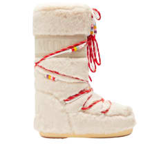 Product image of Moon Boot Icon Cream Faux-Fur Beads Boots