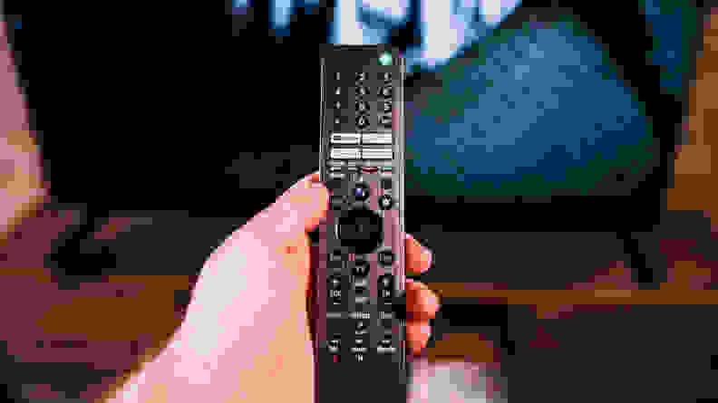 Sony A90J OLED TV - Remote Control In Use