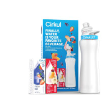 Imagem do produto do conjunto de garrafa de água de aço inoxidável branco Cirkul 22 onças