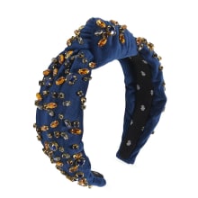 Product image of Lele Sadoughi Velvet & Crystal Knotted Headband