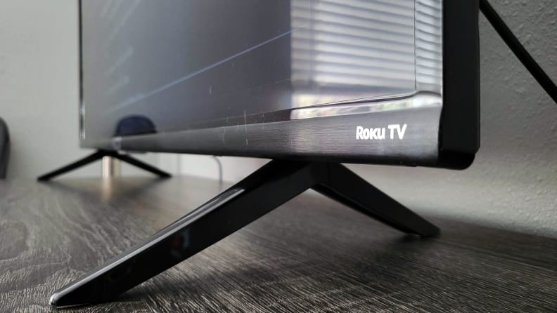 The lower bezel of the TCL 4-Series TV