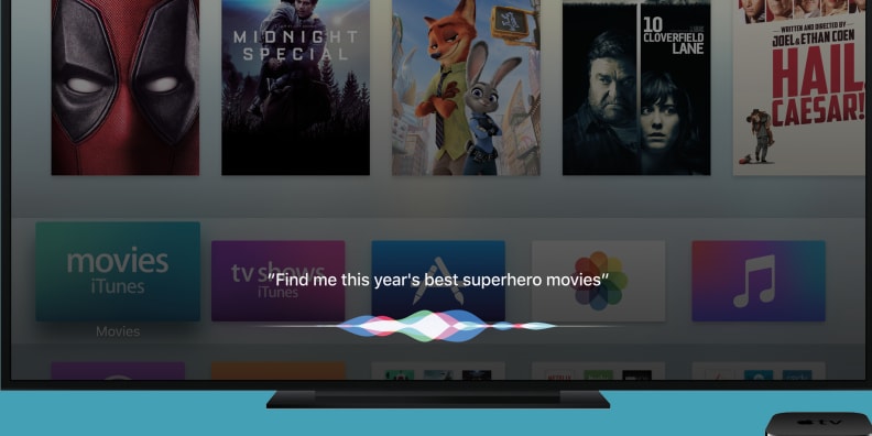 With the Siri remote, you can use your voice to find content to watch.
