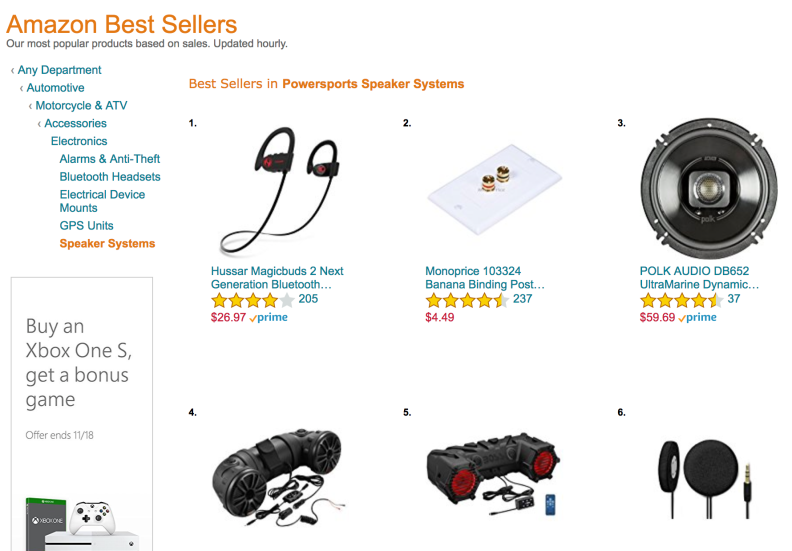 As you can see, the earbuds don't really belong in a category with speakers meant for use on a boat.