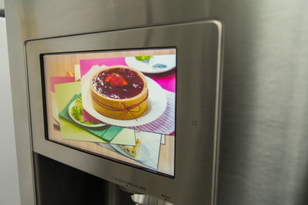 The new Samsung smart fridge’s photo slideshow feature.