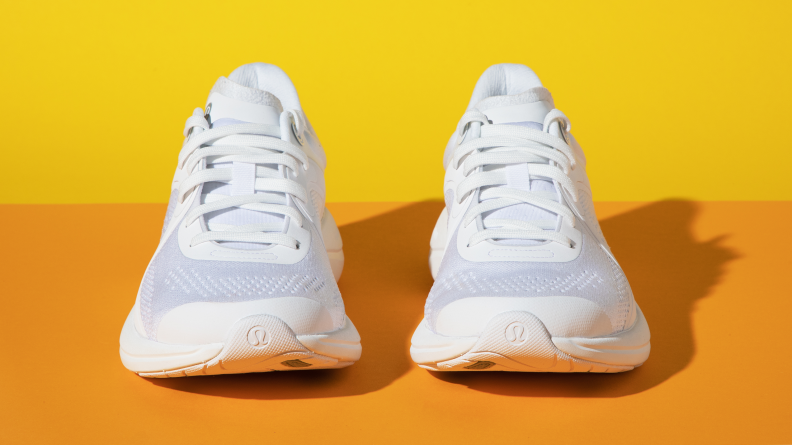 A pair of Lululemon Chargefeel sneakers from the frot