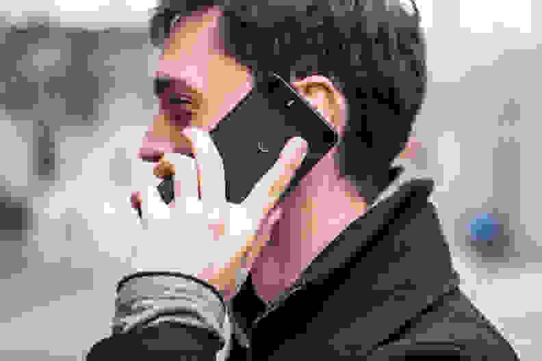 Nick taking a phone call on the Nexus 6P