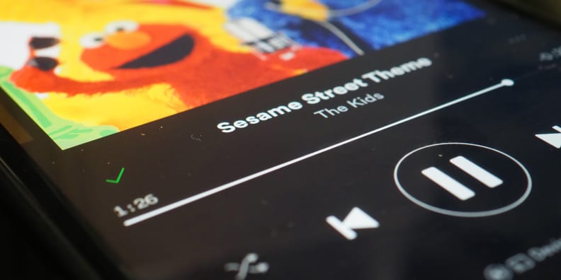 The Sesame Street theme song gets surprisingly loud once the little kids start singing.