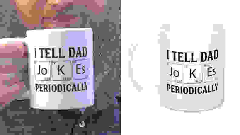 Dad jokes periodic table mug