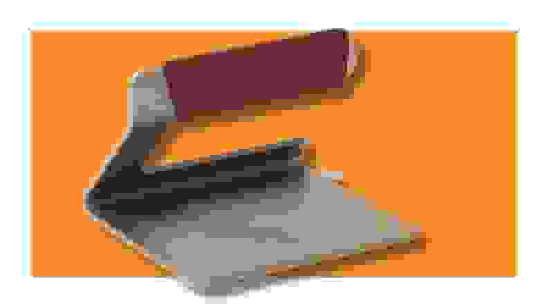 Made In burger press on an orange background