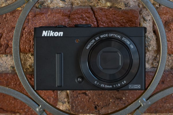 A photograph of the Nikon Coolpix P340's front face.