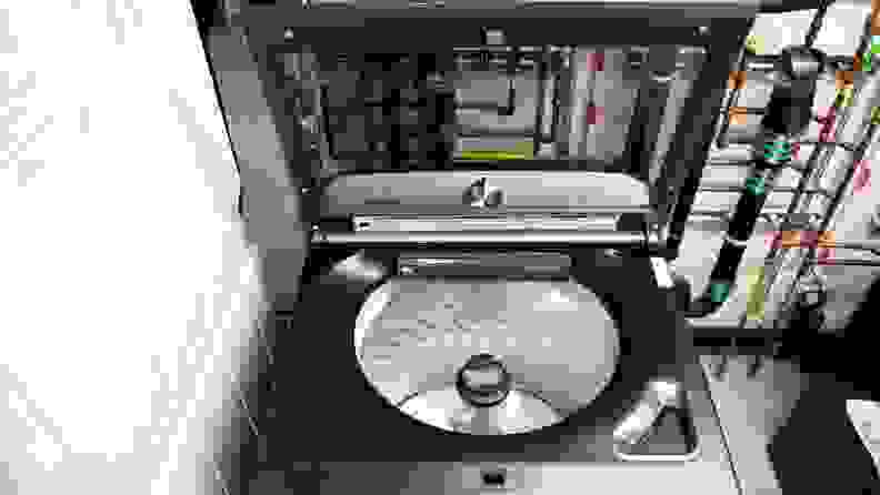 Shot of opened Maytag MVW6500MBK washing machine.