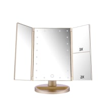 Product image of Deweisen Tri-Fold Lighted Vanity Makeup Mirror