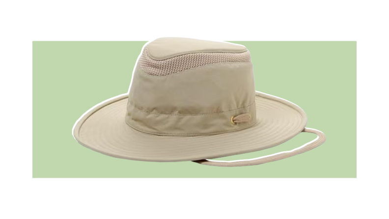 A khaki-colored sunhat.