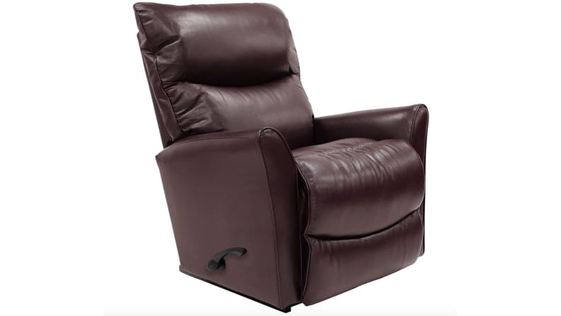 Lazy boy recliner on white background.
