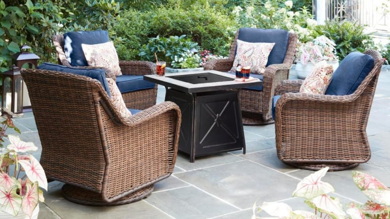 Take a load off in these comfy swivel chairs.
