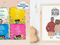 Left: Custom Storybook; Right: Custom Father-Daughter Portrait