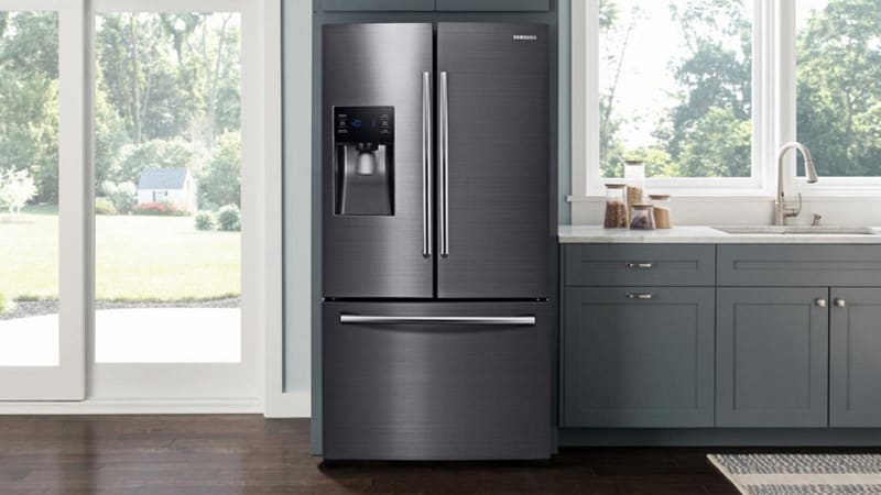 Samsung black stainless steel French door refrigerator