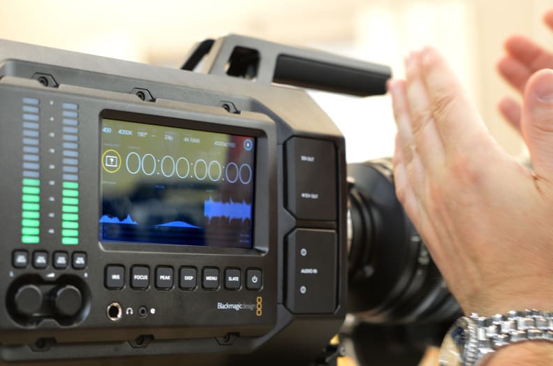 While shooting you can see live histograms tracking focus, exposure, and audio.