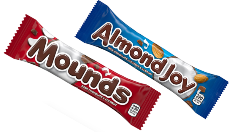 Best candy bar Almond Joy Mounds