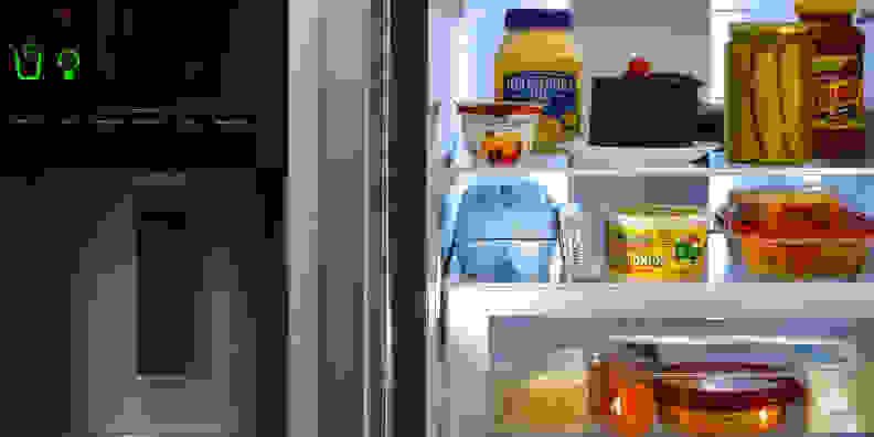 fridge with food