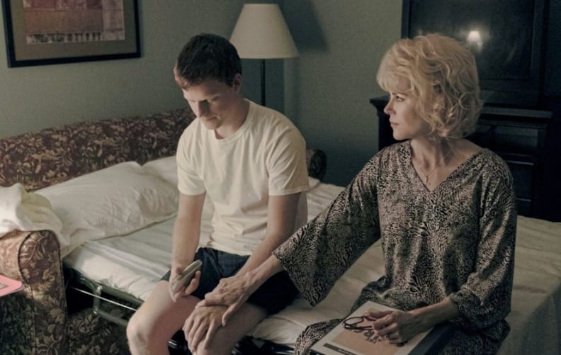 Nicole Kidman and a fellow star from a still in "Boy Erased."
