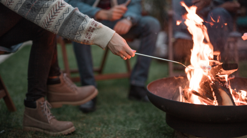 A fire pit is a safe way to bring the traditional campfire to your backyard.