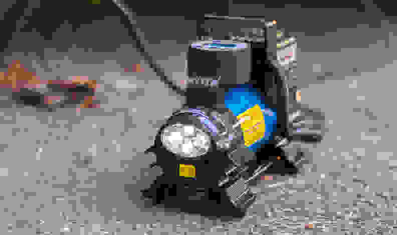 EP Auto Compressor with light, sitting on pavement