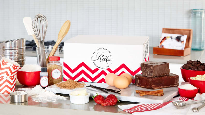 This baking kit provides you with all the ingredients you need for each recipe.