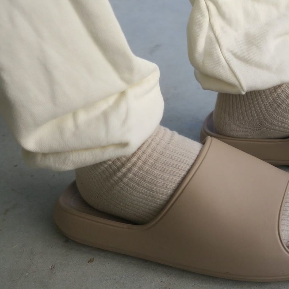 Kanye West Wore an Oversized Pair of Slides