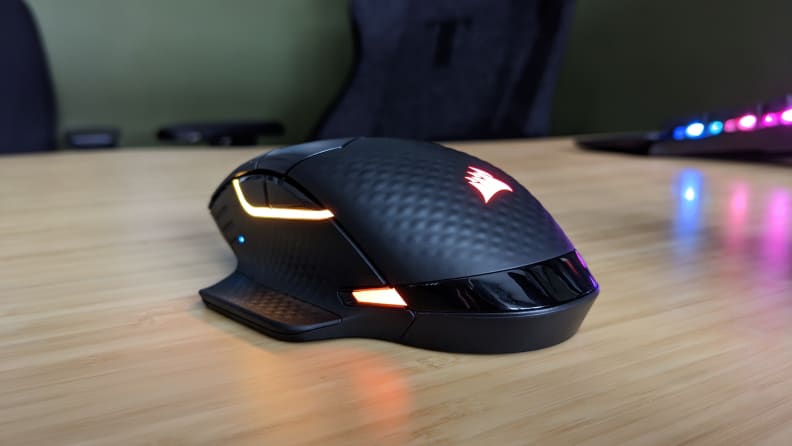 A computer mouse on top of a table
