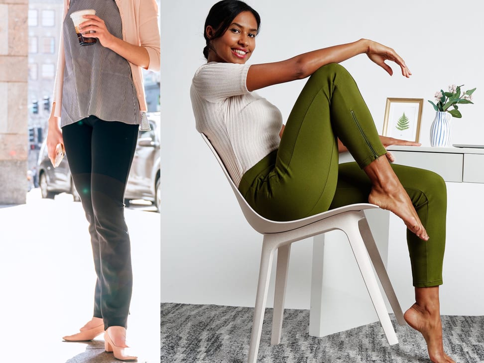 Betabrand Journey Zippered Skinny-Leg Pocket High Rise Dress Yoga