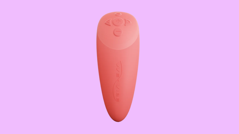 The We-Vibe Chorus remote on a purple background.