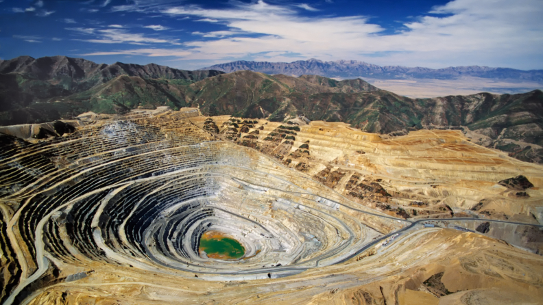 犹他州的Kennecott Bingham峡谷矿