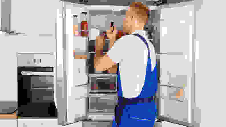 Maintenance on a refrigerator