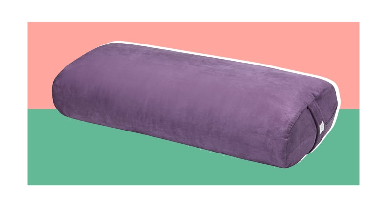 Gaiam Yoga Bolster Rectangular Meditation Pillow, Purple, Blocks -   Canada