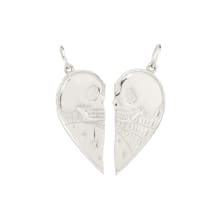 Product image of Kissing Skull Friend Charm Set, Silver