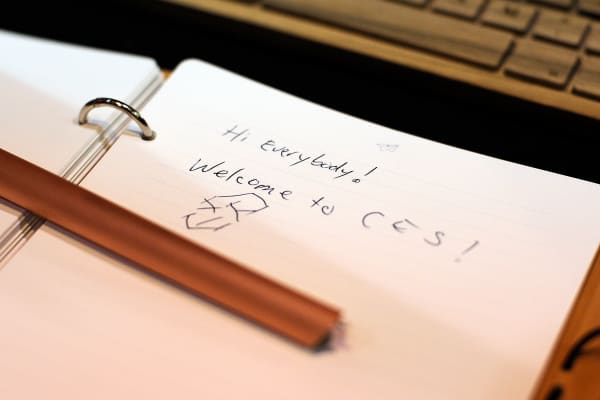 Orée Stylograph copper pen and leather notebook
