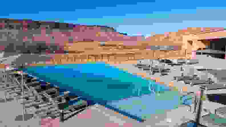 resort pool in desert
