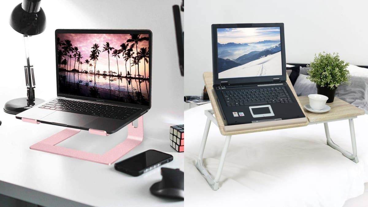 Laptop Stand for Desk with Space for Keyboard