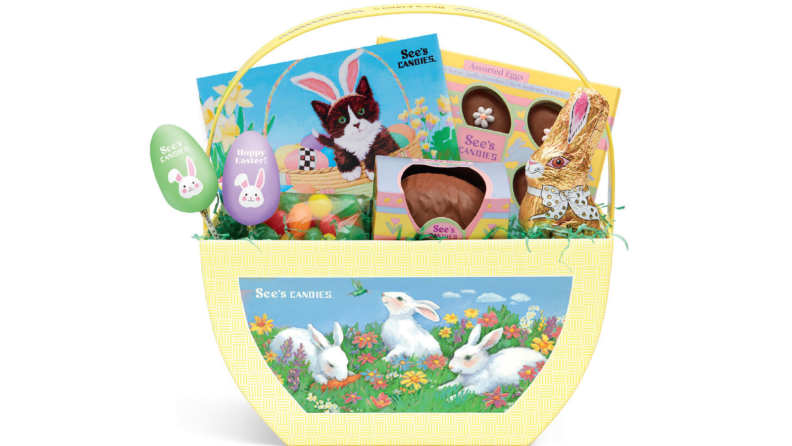 see's candies easter basket