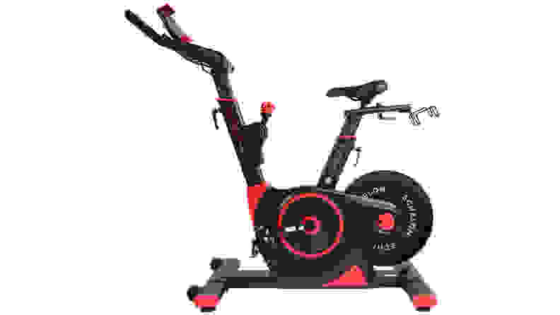 Echelon workout bike on white background.