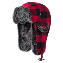 Product image of Onway Buffalo Plaid Aviator Fur Trapper Hat