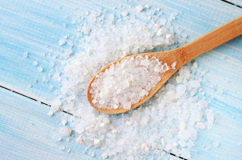 A mixture of salt and water serve as an unscented cleaning solution.