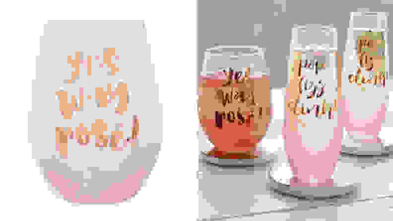 “Yes Way Rosé” Glass