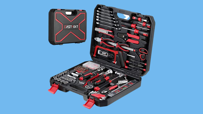 black and red tool kit