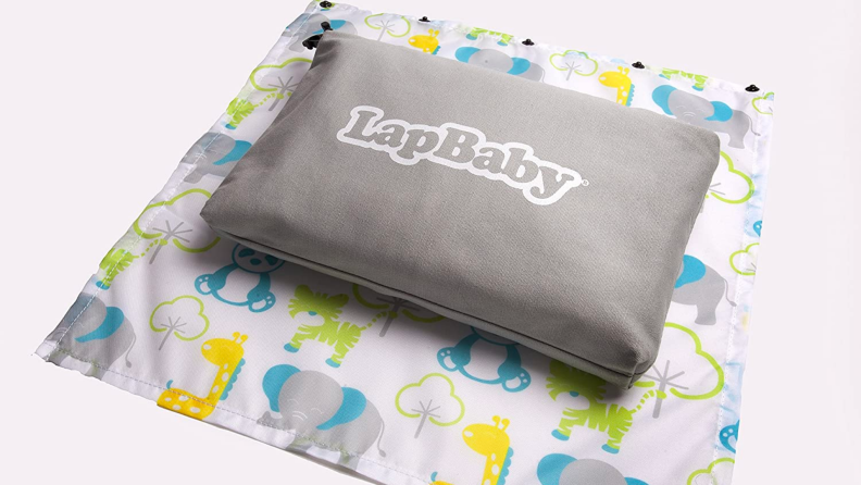 Close up of a folded-up LapBaby.